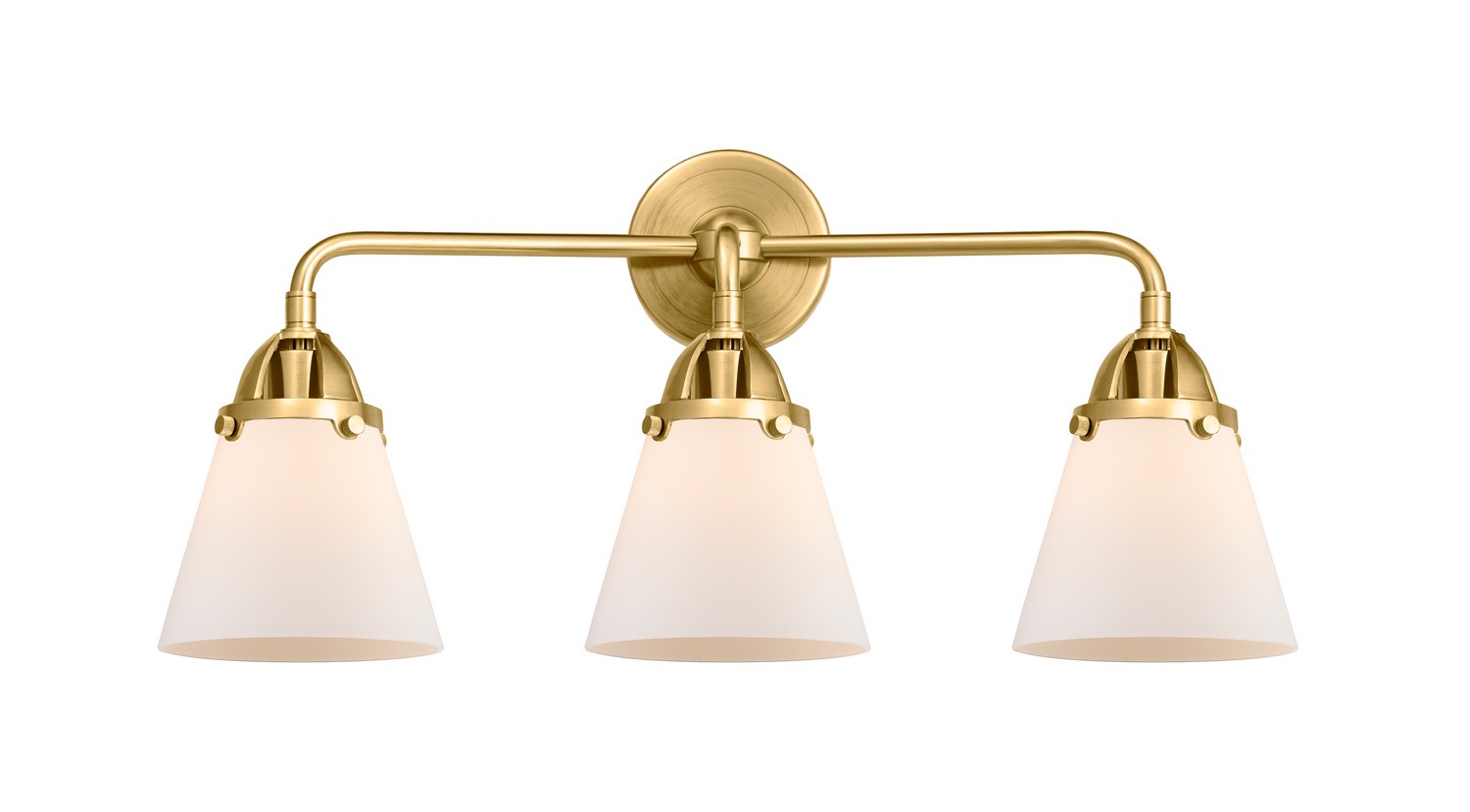 Three Light Bath Vanity by Innovations - Nouveau 2 Collection, Satin Gold Finish - 288-3W-SG-G61