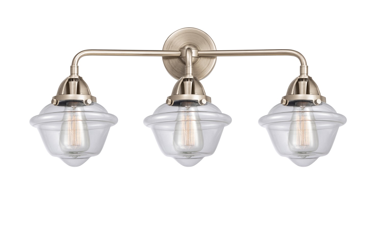LED Bath Vanity by Innovations - Nouveau 2 Collection, Brushed Satin Nickel Finish - 288-3W-SN-G532-LED