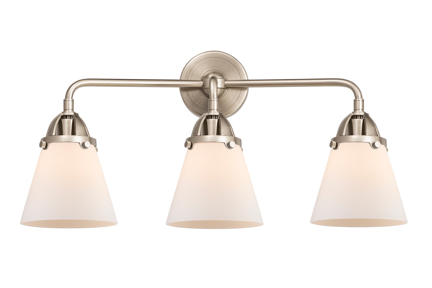 Three Light Bath Vanity by Innovations - Nouveau 2 Collection, Brushed Satin Nickel Finish - 288-3W-SN-G61