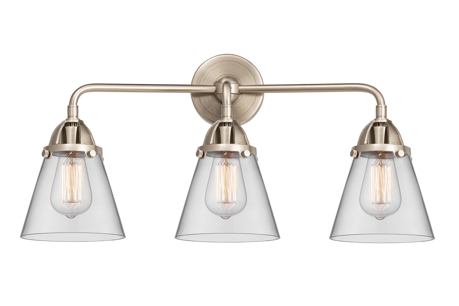 Three Light Bath Vanity by Innovations - Nouveau 2 Collection, Brushed Satin Nickel Finish - 288-3W-SN-G62