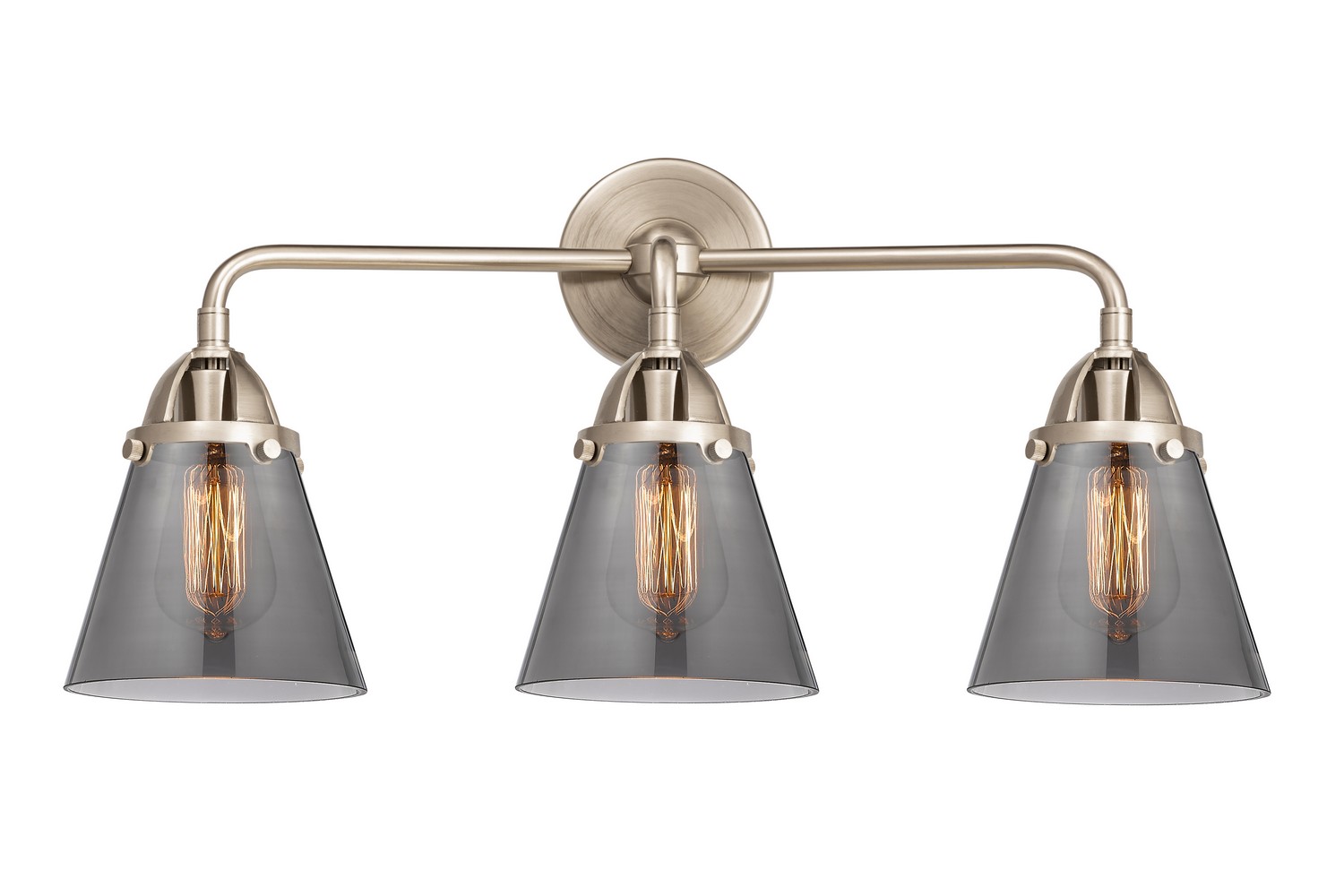 Three Light Bath Vanity by Innovations - Nouveau 2 Collection, Brushed Satin Nickel Finish - 288-3W-SN-G63