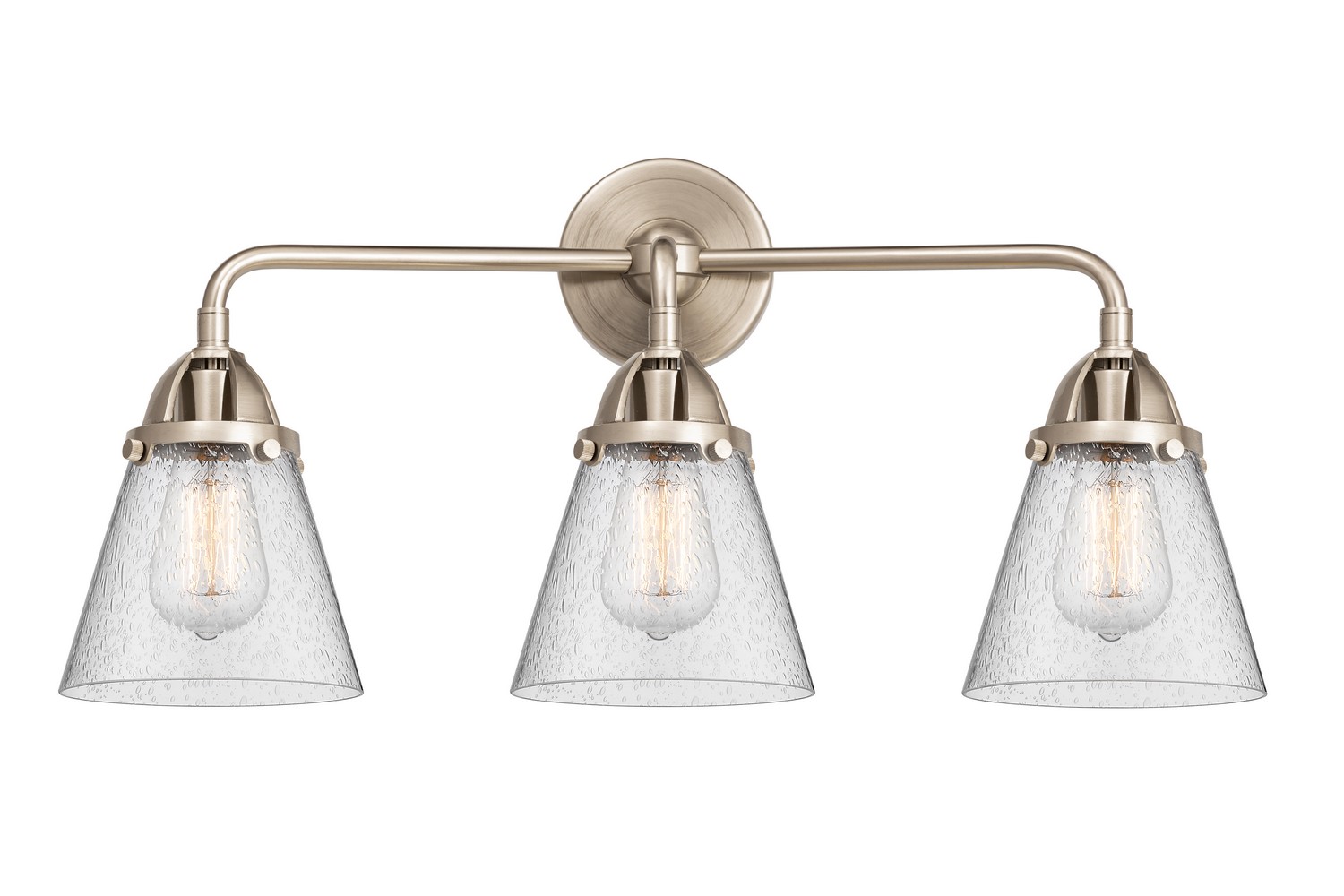 Three Light Bath Vanity by Innovations - Nouveau 2 Collection, Brushed Satin Nickel Finish - 288-3W-SN-G64