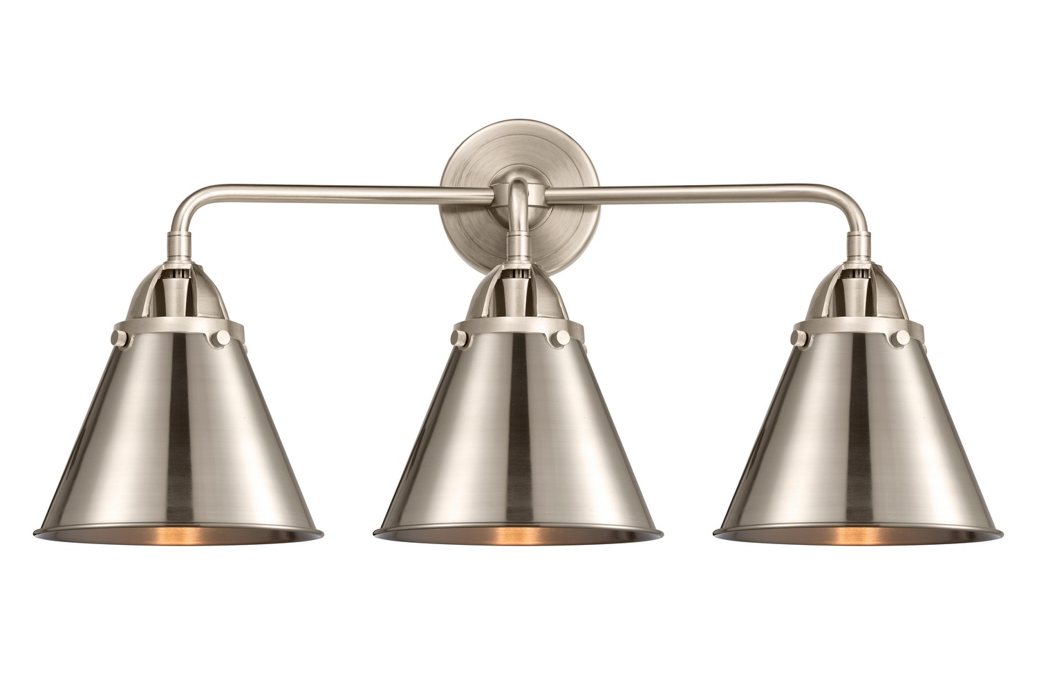 Three Light Bath Vanity by Innovations - Nouveau 2 Collection, Brushed Satin Nickel Finish - 288-3W-SN-M13-SN