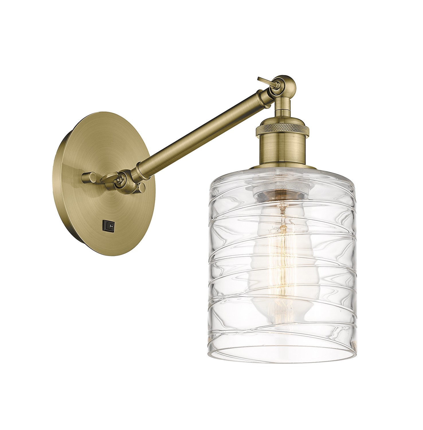 LED Wall Sconce by Innovations - Ballston Collection, Antique Brass Finish - 317-1W-AB-G1113-LED