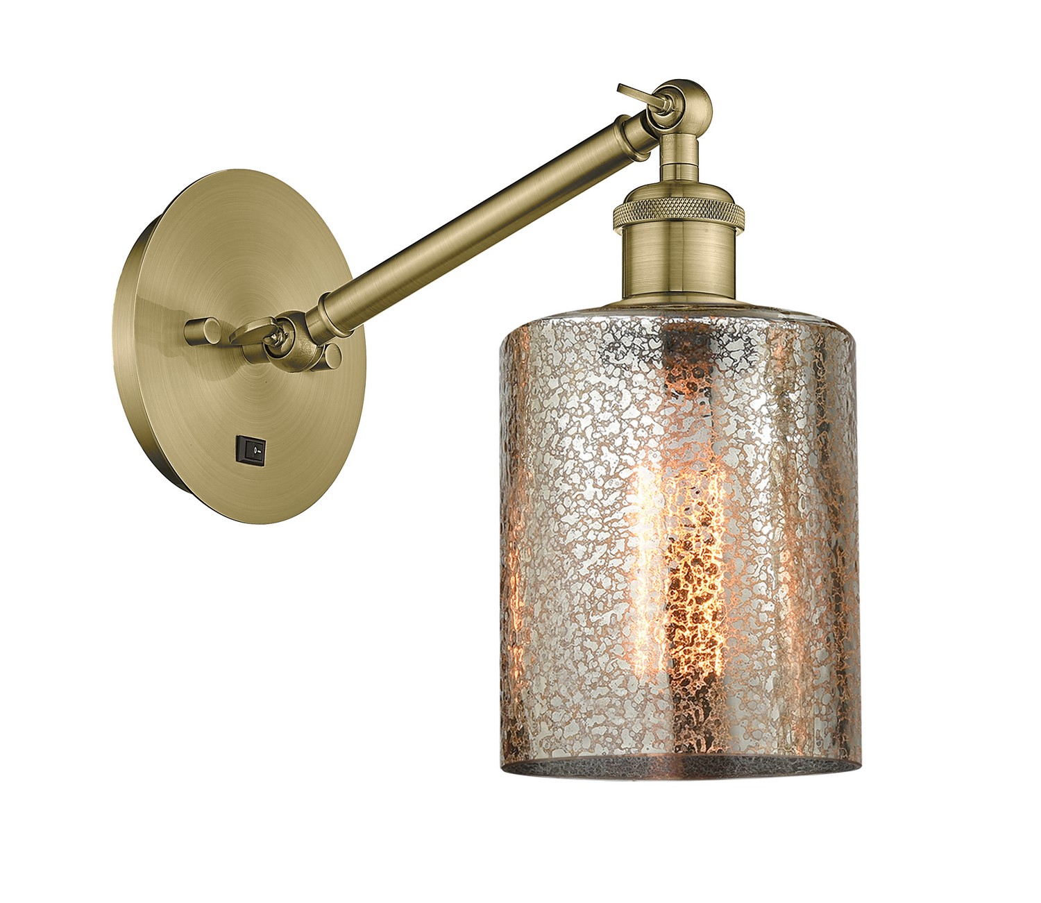LED Wall Sconce by Innovations - Ballston Collection, Antique Brass Finish - 317-1W-AB-G116-LED