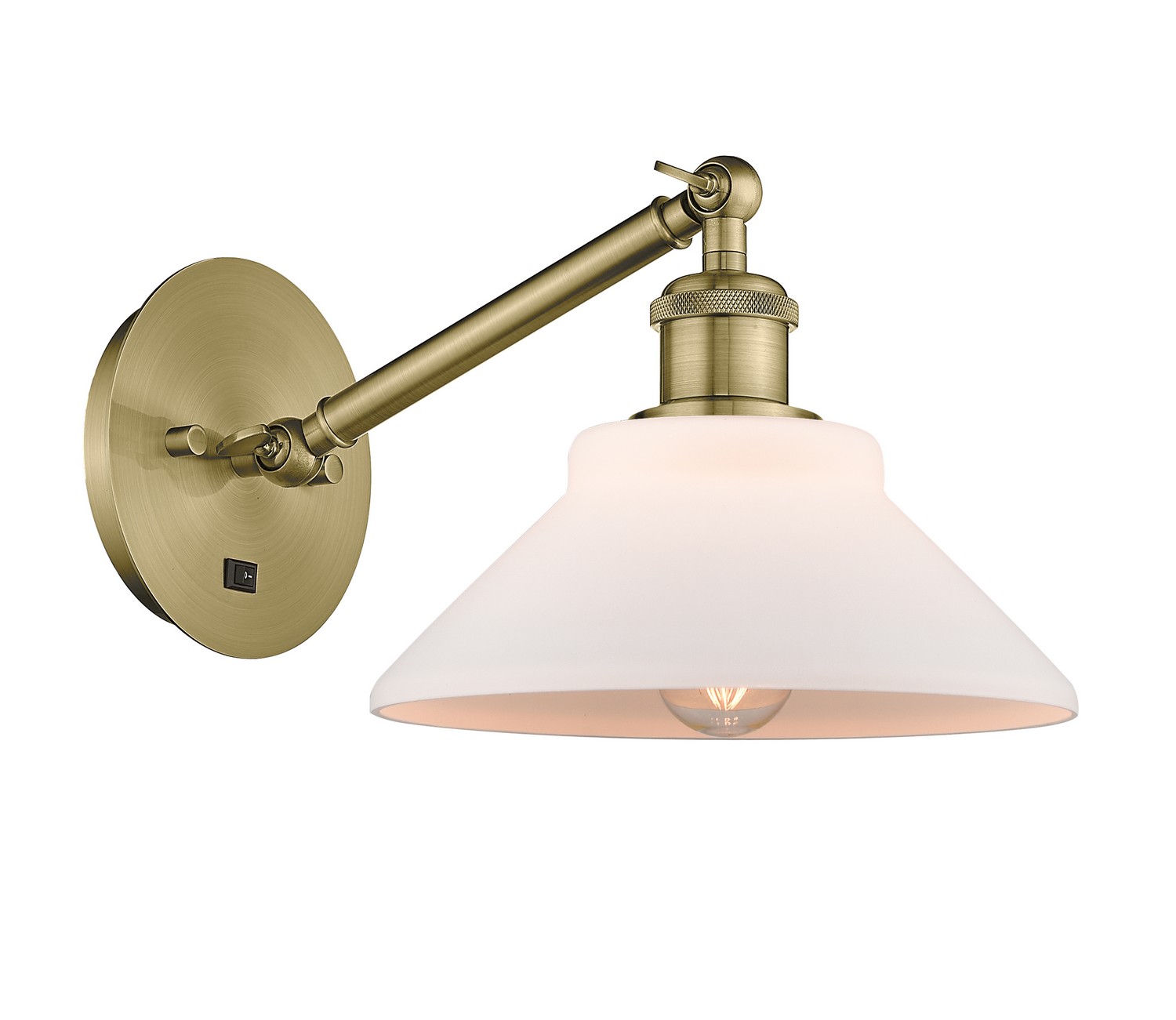 LED Wall Sconce by Innovations - Ballston Collection, Antique Brass Finish - 317-1W-AB-G131-LED