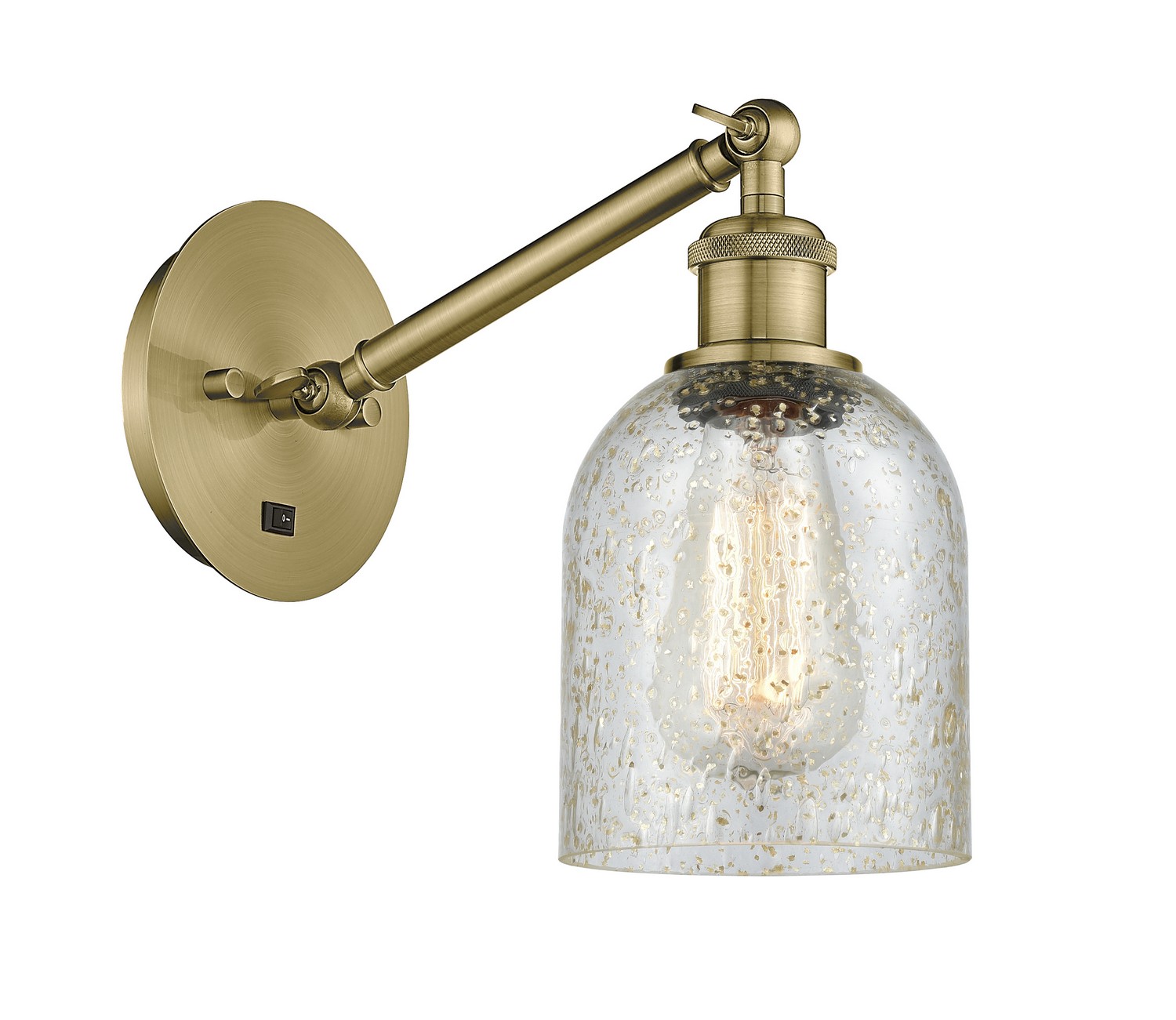 LED Wall Sconce by Innovations - Ballston Collection, Antique Brass Finish - 317-1W-AB-G259-LED