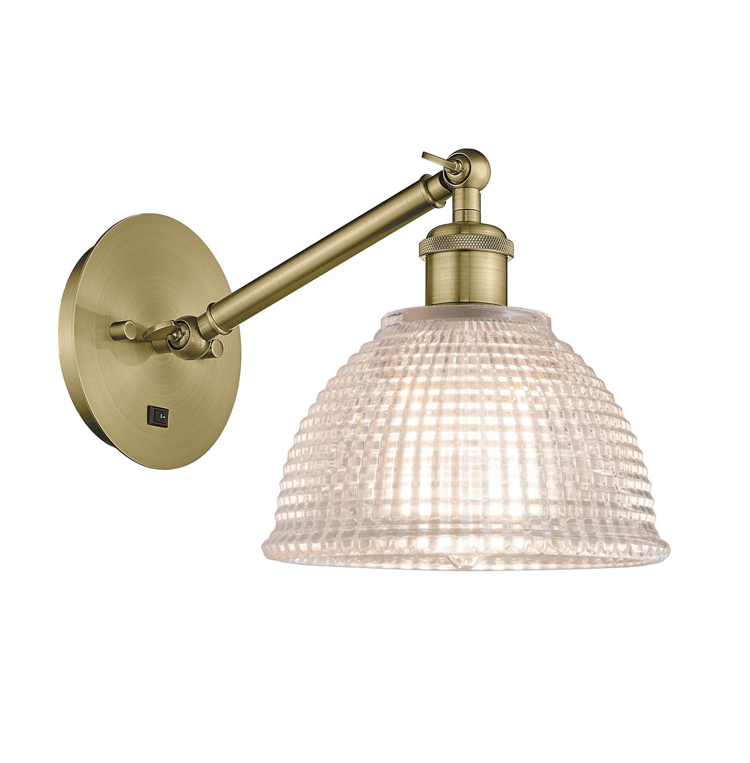 One Light Wall Sconce by Innovations - Ballston Collection, Antique Brass Finish - 317-1W-AB-G422