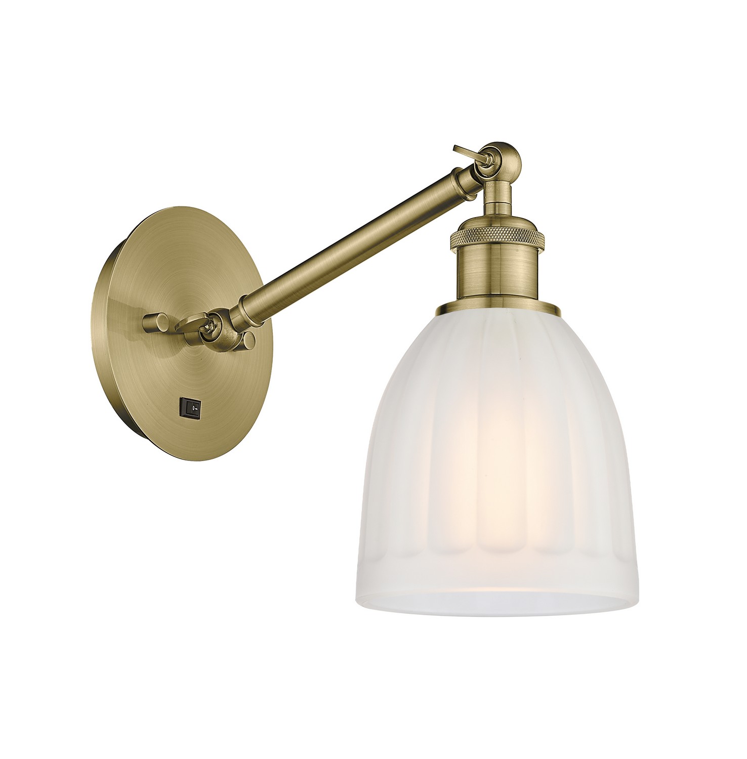 One Light Wall Sconce by Innovations - Ballston Collection, Antique Brass Finish - 317-1W-AB-G441