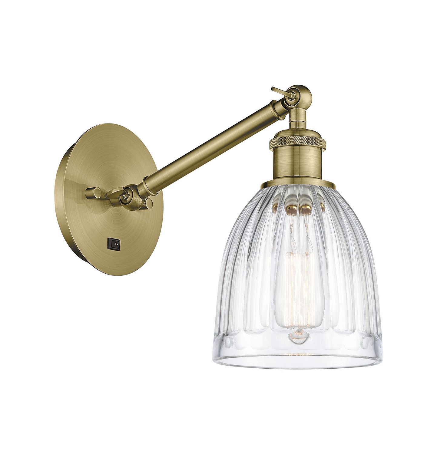 LED Wall Sconce by Innovations - Ballston Collection, Antique Brass Finish - 317-1W-AB-G442-LED