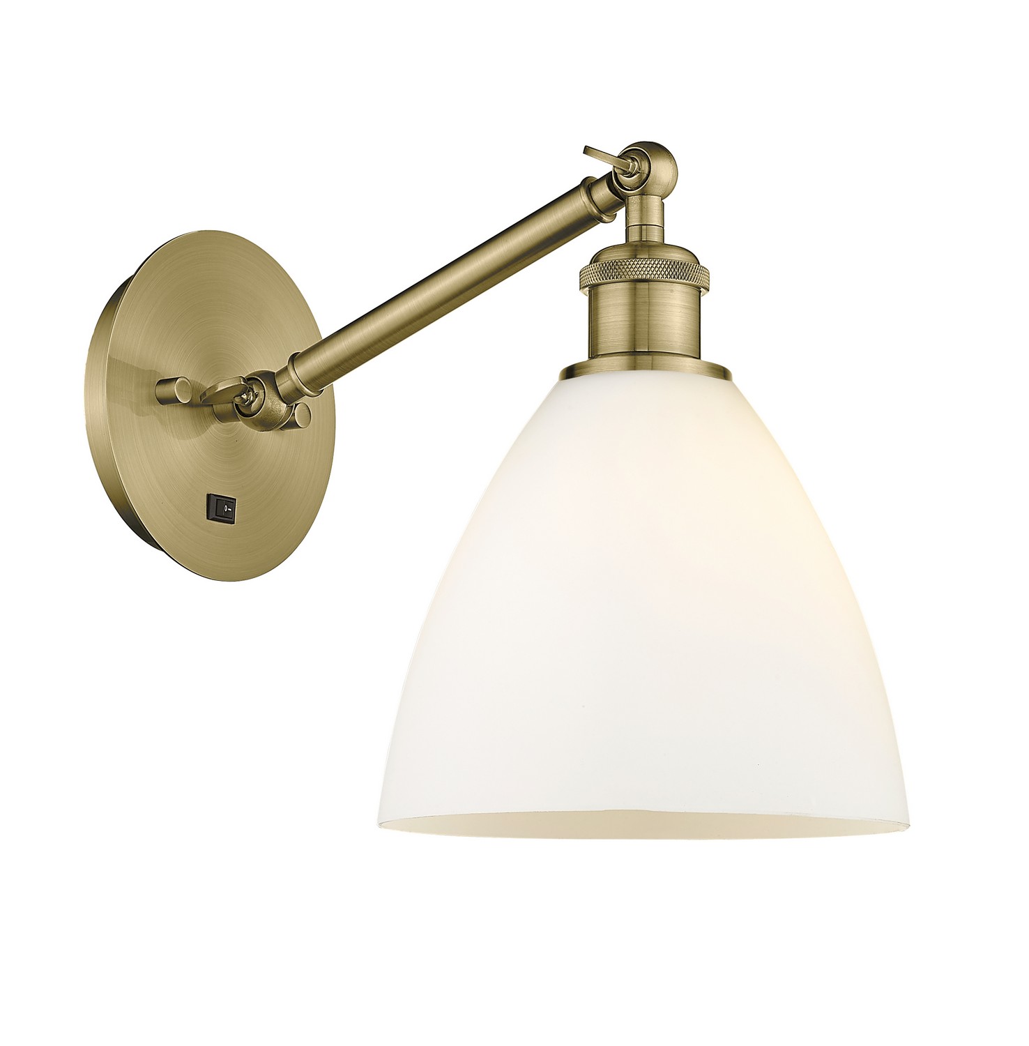 LED Wall Sconce by Innovations - Ballston Collection, Antique Brass Finish - 317-1W-AB-GBD-751-LED
