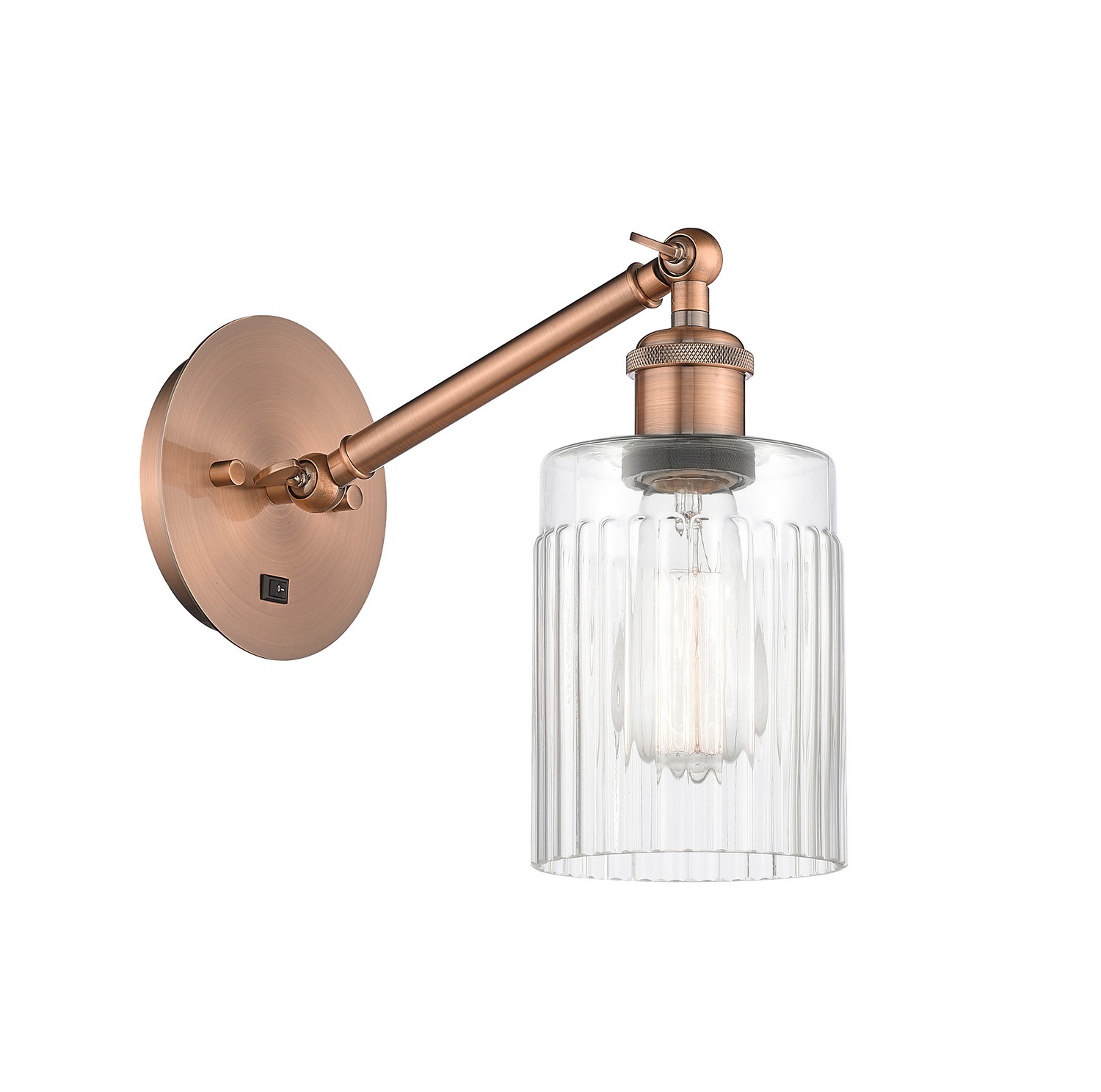 LED Wall Sconce by Innovations - Ballston Collection, Antique Copper Finish - 317-1W-AC-G342-LED
