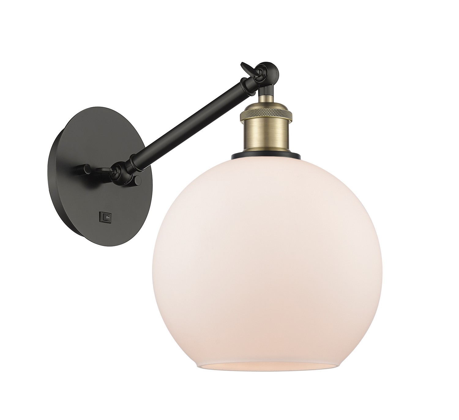 LED Wall Sconce by Innovations - Ballston Collection, Black Antique Brass Finish - 317-1W-BAB-G121-8-LED