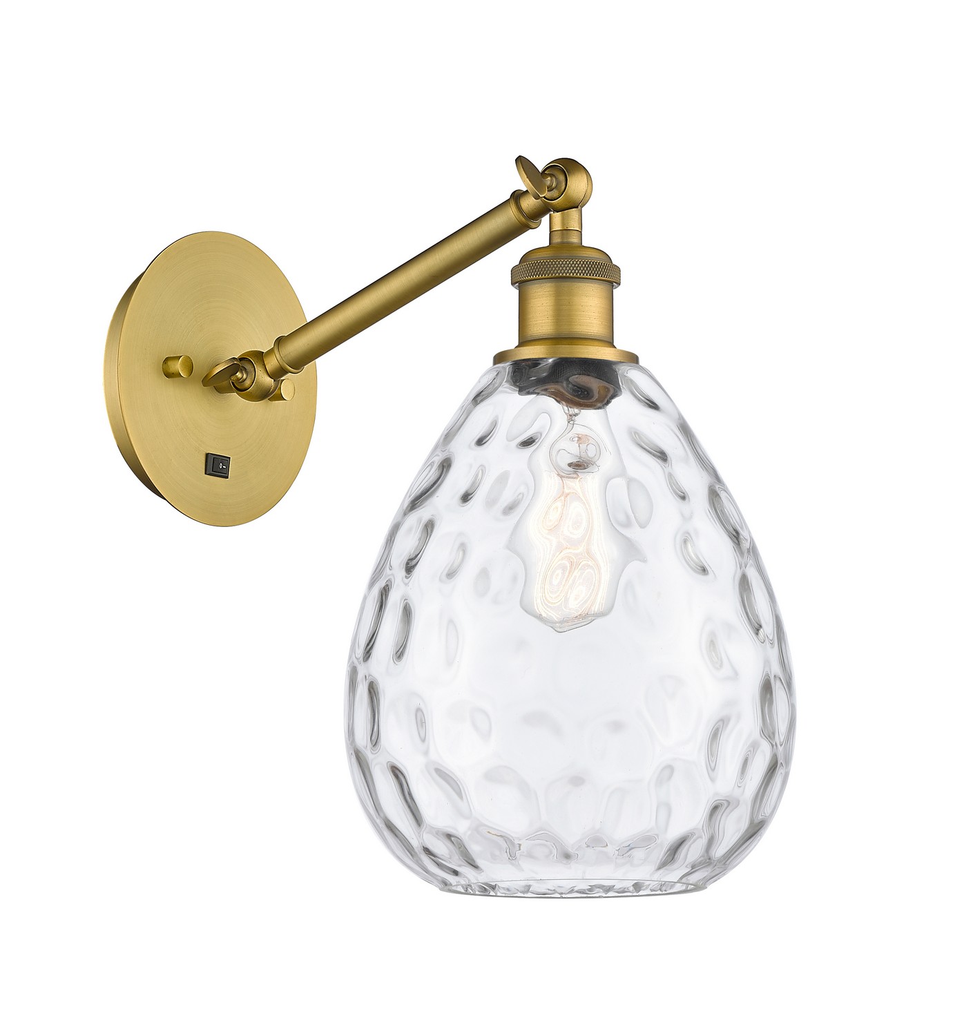One Light Wall Sconce by Innovations - Ballston Collection, Brushed Brass Finish - 317-1W-BB-G372