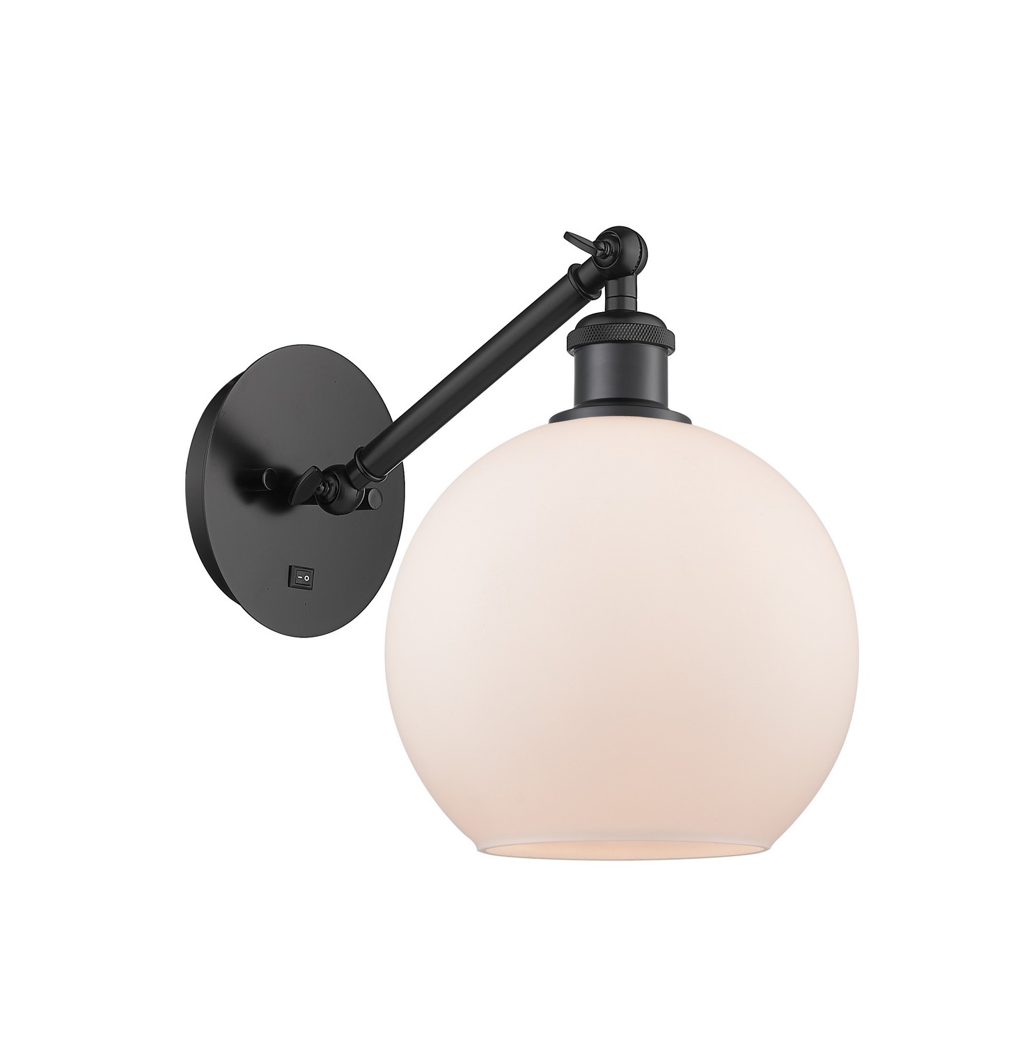 LED Wall Sconce by Innovations - Ballston Collection, Matte Black Finish - 317-1W-BK-G121-8-LED