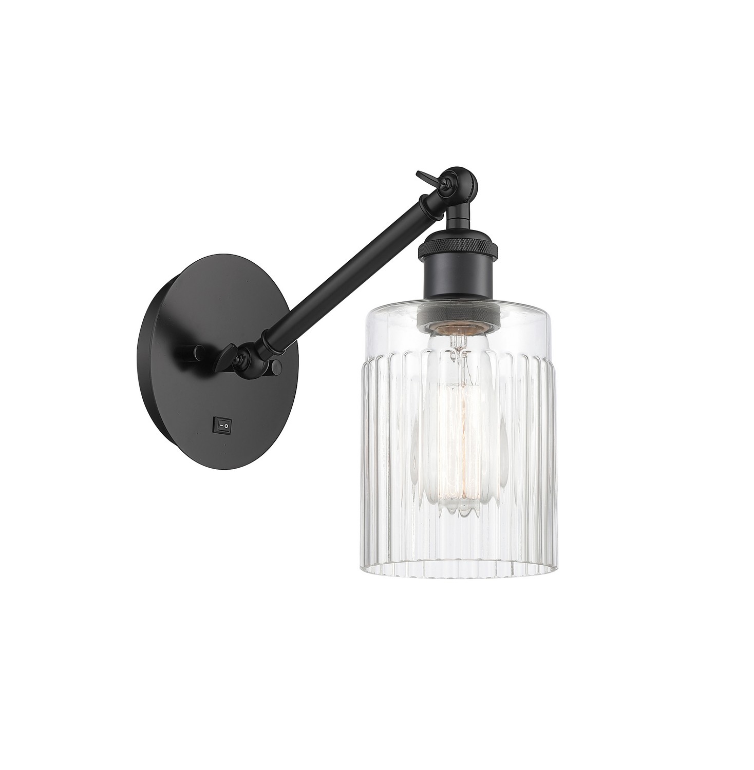 One Light Wall Sconce by Innovations - Ballston Collection, Matte Black Finish - 317-1W-BK-G342