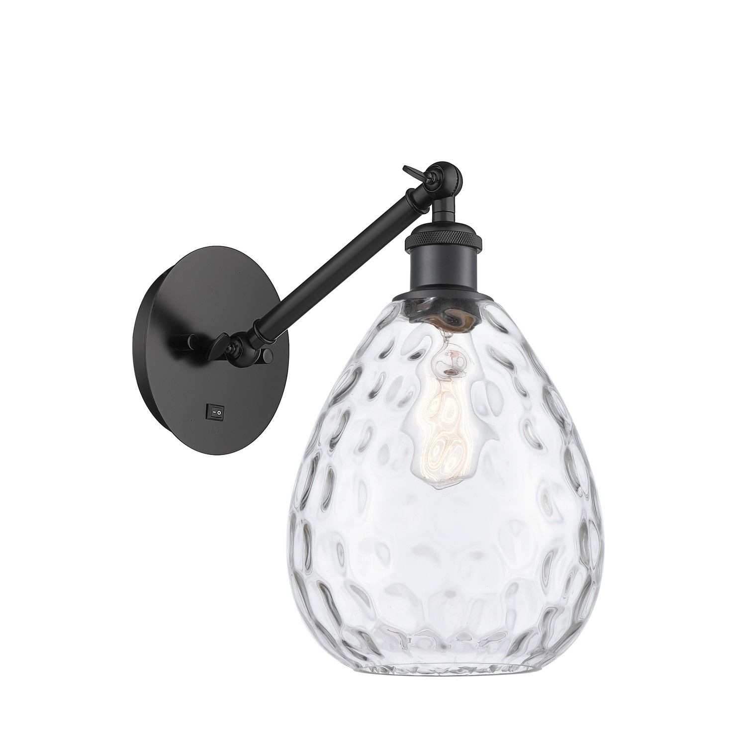 One Light Wall Sconce by Innovations - Ballston Collection, Matte Black Finish - 317-1W-BK-G372