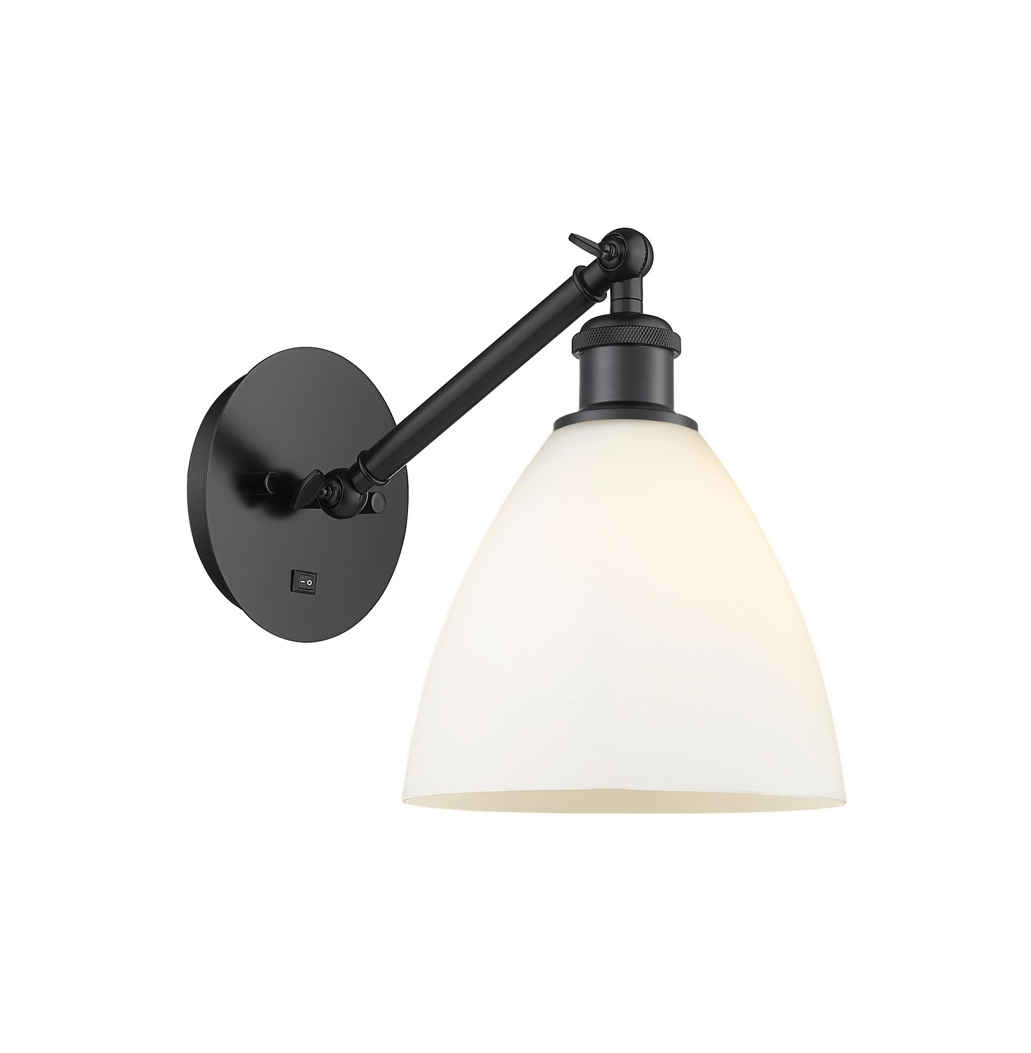 One Light Wall Sconce by Innovations - Ballston Collection, Matte Black Finish - 317-1W-BK-GBD-751
