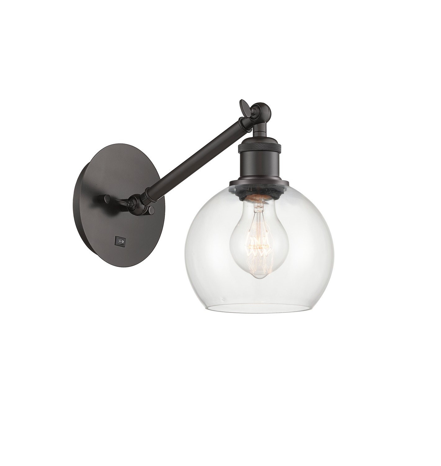 LED Wall Sconce by Innovations - Ballston Collection, Oil Rubbed Bronze Finish - 317-1W-OB-G122-6-LED