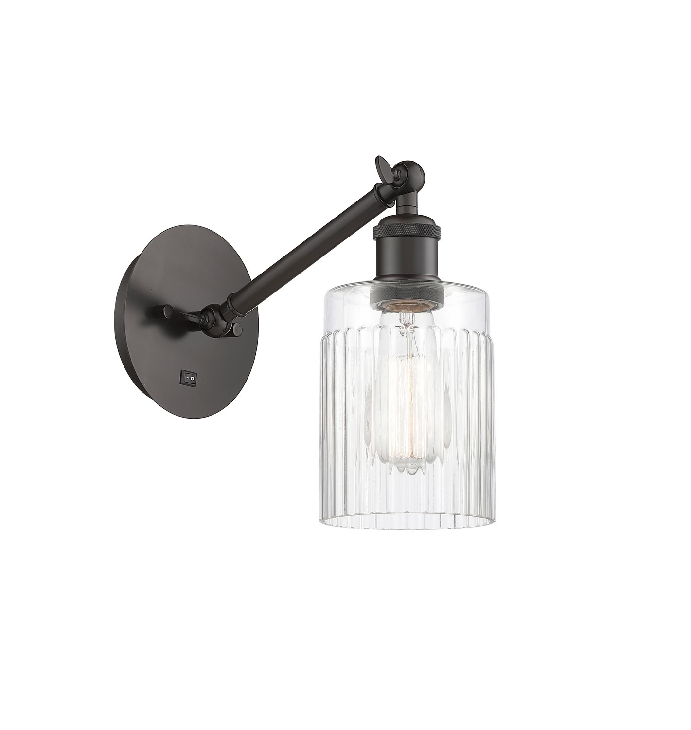 One Light Wall Sconce by Innovations - Ballston Collection, Oil Rubbed Bronze Finish - 317-1W-OB-G342