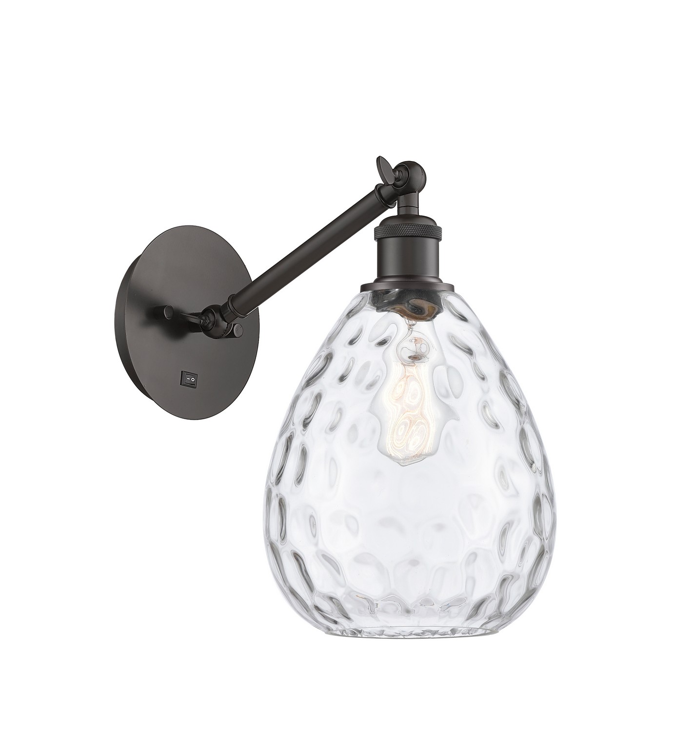 One Light Wall Sconce by Innovations - Ballston Collection, Oil Rubbed Bronze Finish - 317-1W-OB-G372