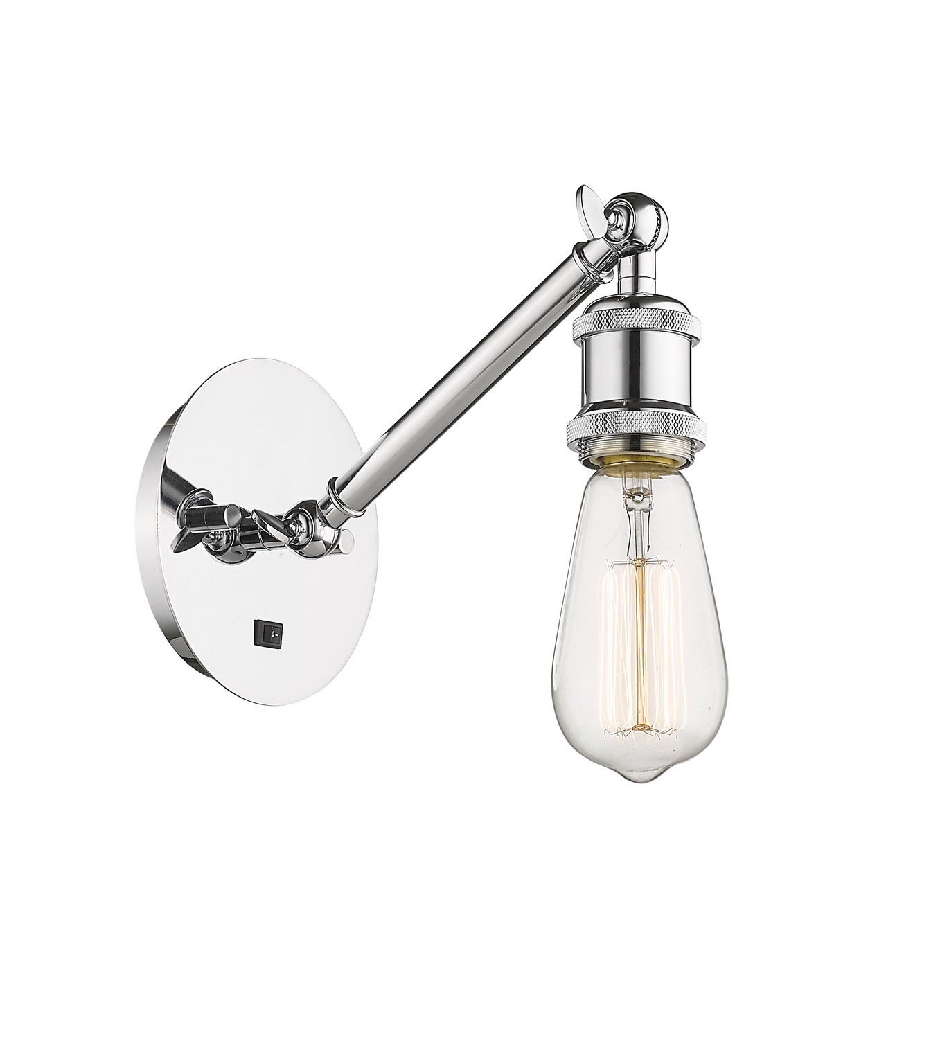 One Light Wall Sconce by Innovations - Ballston Collection, Polished Chrome Finish - 317-1W-PC
