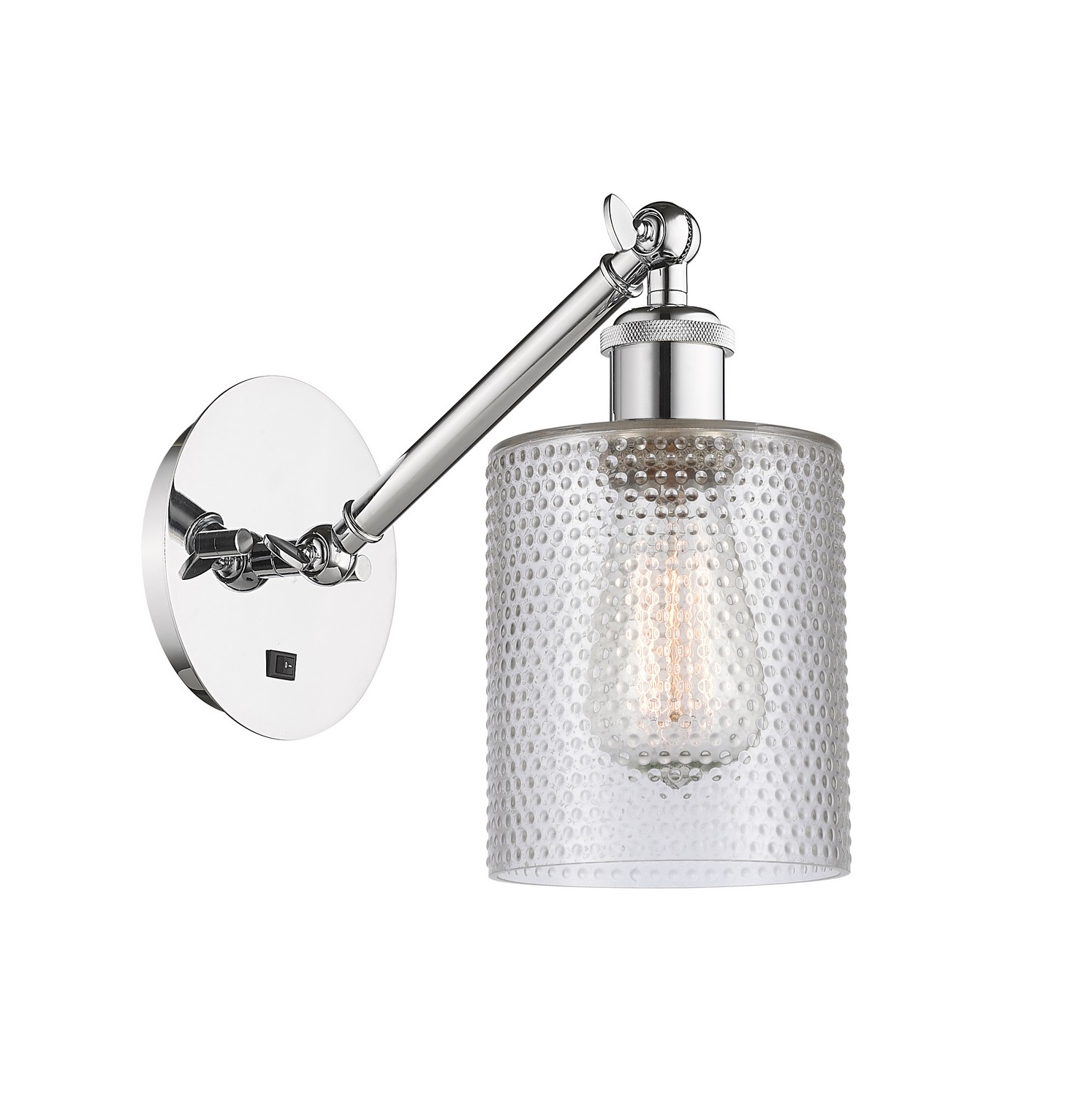 One Light Wall Sconce by Innovations - Ballston Collection, Polished Chrome Finish - 317-1W-PC-G112