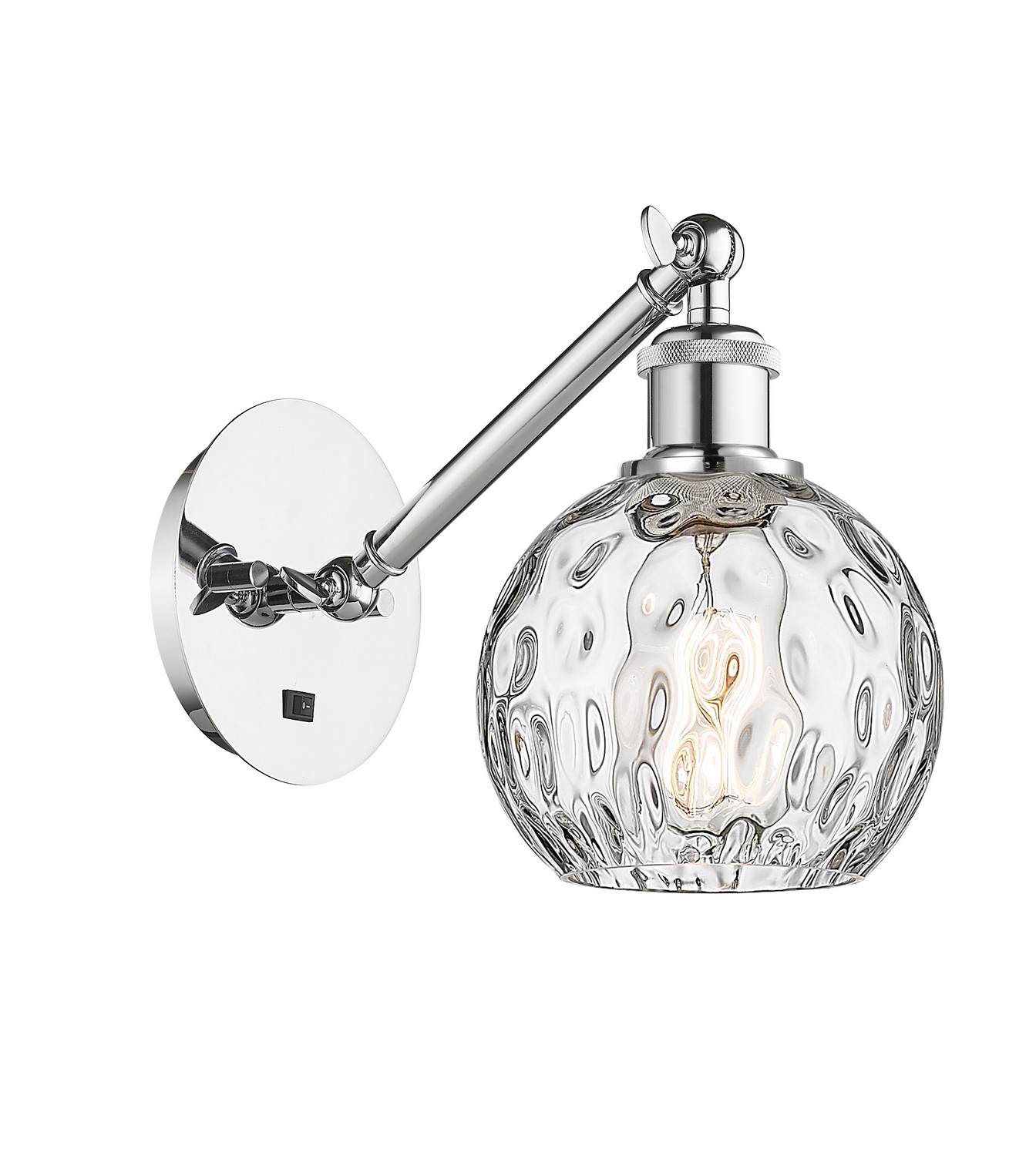 One Light Wall Sconce by Innovations - Ballston Collection, Polished Chrome Finish - 317-1W-PC-G1215-6