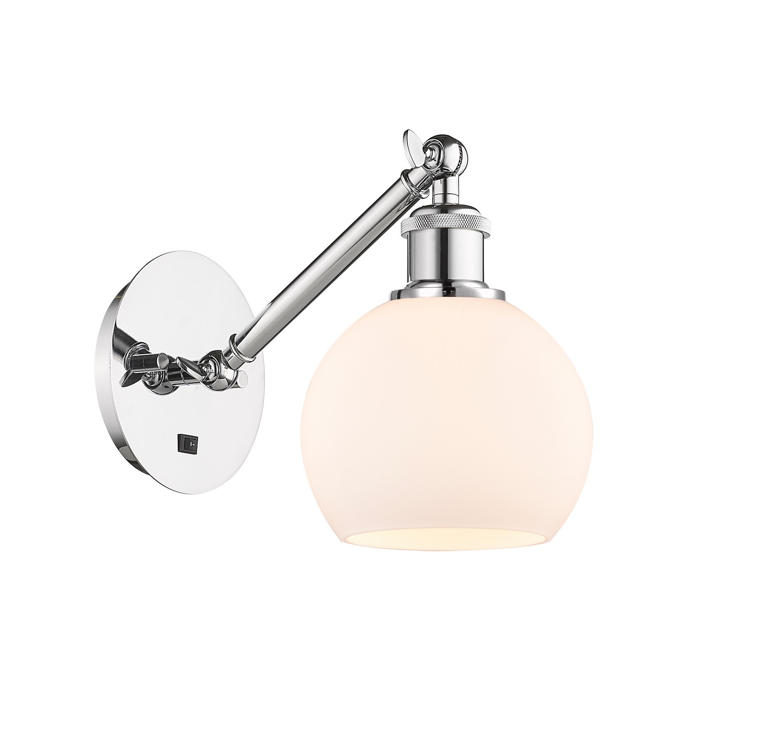 One Light Wall Sconce by Innovations - Ballston Collection, Polished Chrome Finish - 317-1W-PC-G121-6