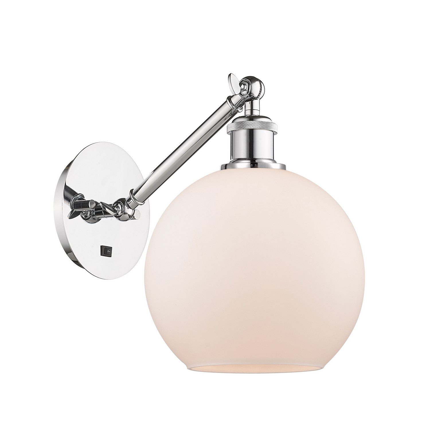 One Light Wall Sconce by Innovations - Ballston Collection, Polished Chrome Finish - 317-1W-PC-G121-8