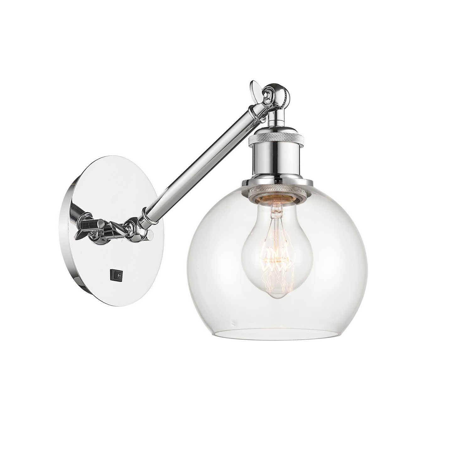 LED Wall Sconce by Innovations - Ballston Collection, Polished Chrome Finish - 317-1W-PC-G122-6-LED
