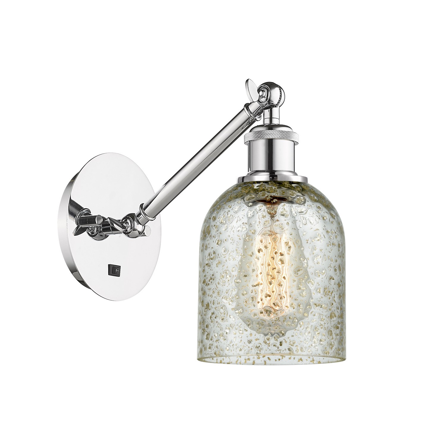 One Light Wall Sconce by Innovations - Ballston Collection, Polished Chrome Finish - 317-1W-PC-G259