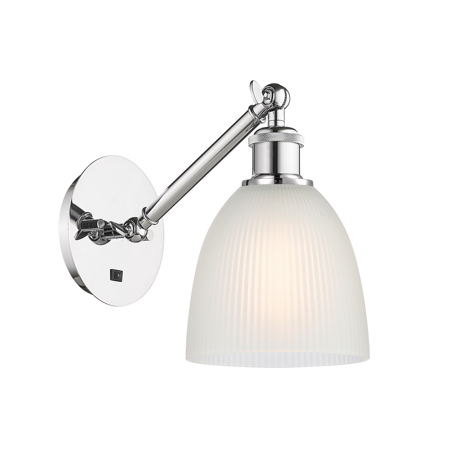 One Light Wall Sconce by Innovations - Ballston Collection, Polished Chrome Finish - 317-1W-PC-G381
