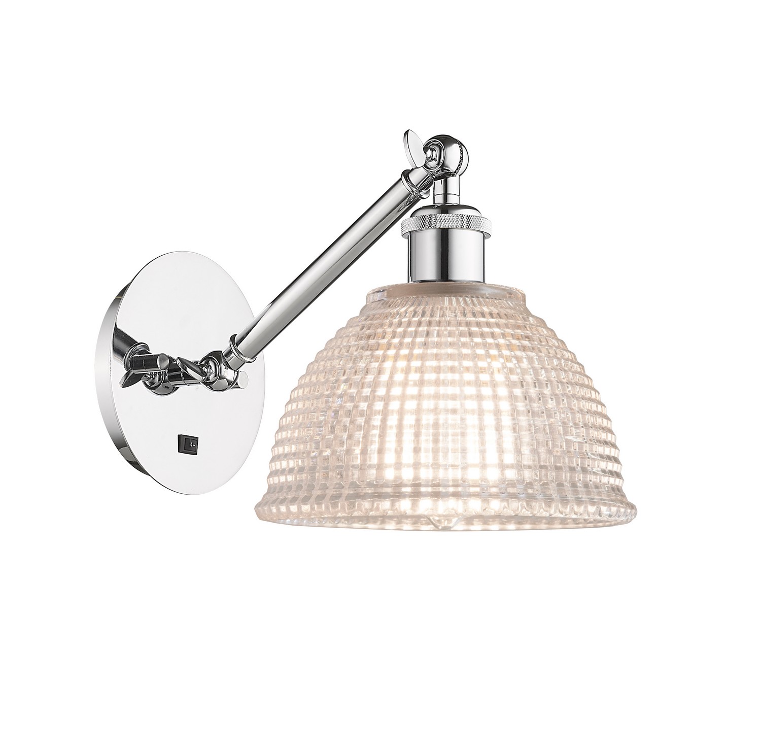 One Light Wall Sconce by Innovations - Ballston Collection, Polished Chrome Finish - 317-1W-PC-G422