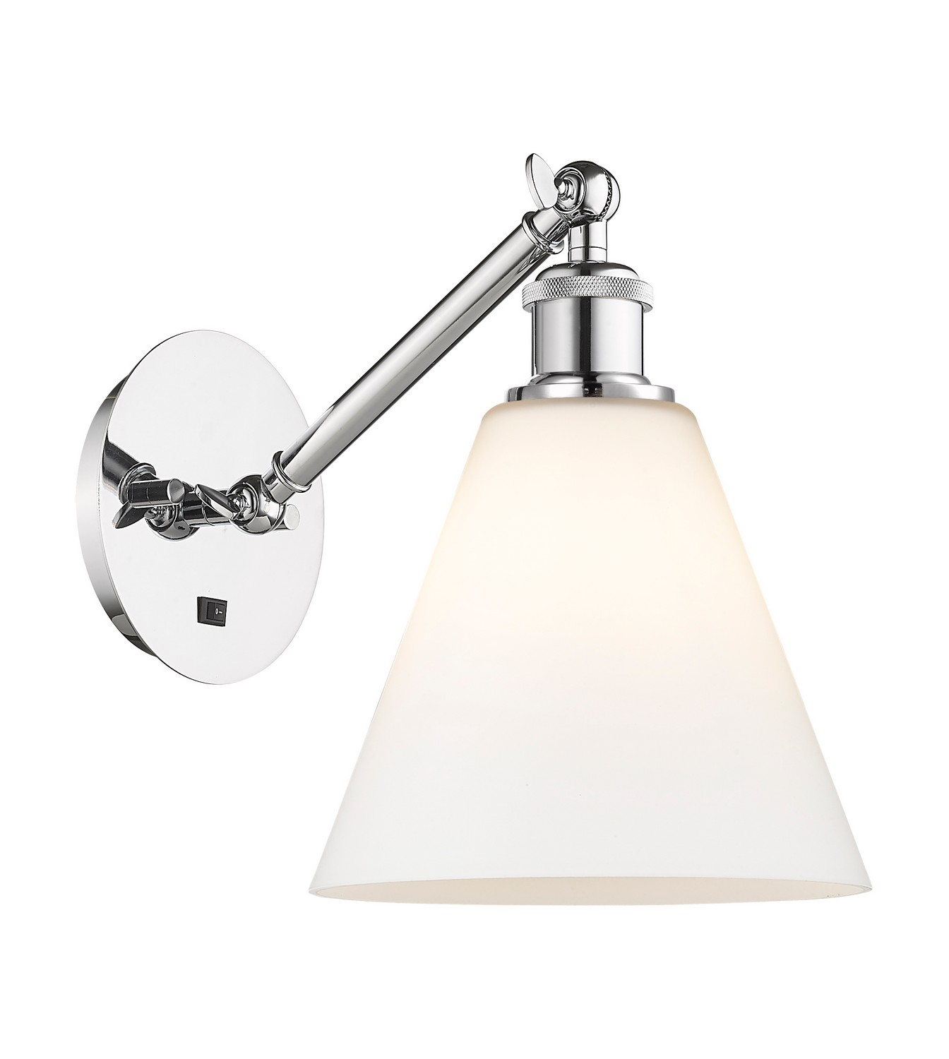One Light Wall Sconce by Innovations - Ballston Collection, Polished Chrome Finish - 317-1W-PC-GBC-81