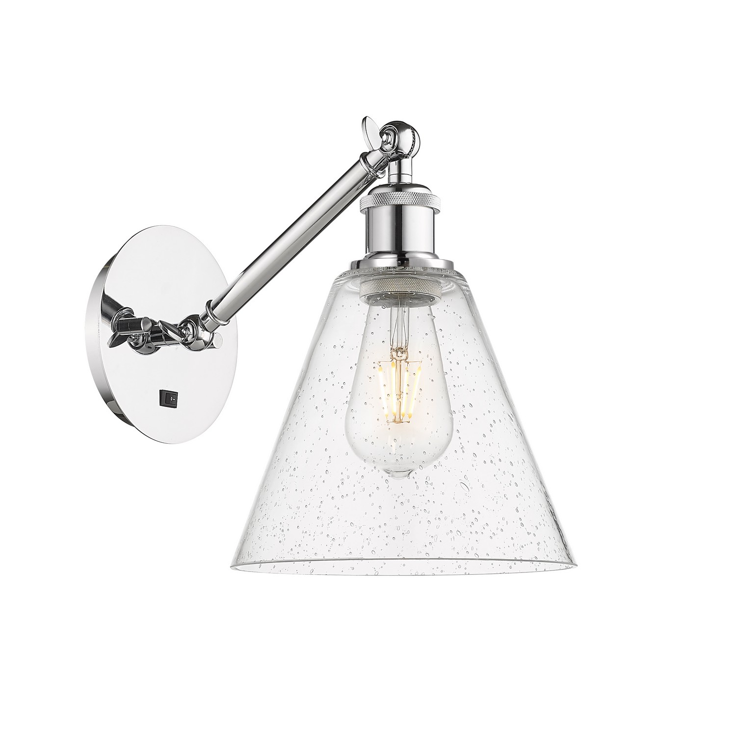 LED Wall Sconce by Innovations - Ballston Collection, Polished Chrome Finish - 317-1W-PC-GBC-84-LED