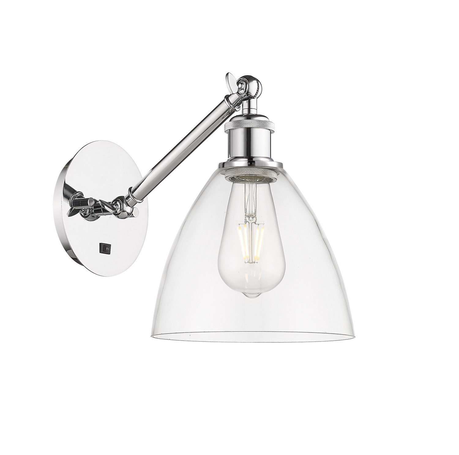 LED Wall Sconce by Innovations - Ballston Collection, Polished Chrome Finish - 317-1W-PC-GBD-752-LED