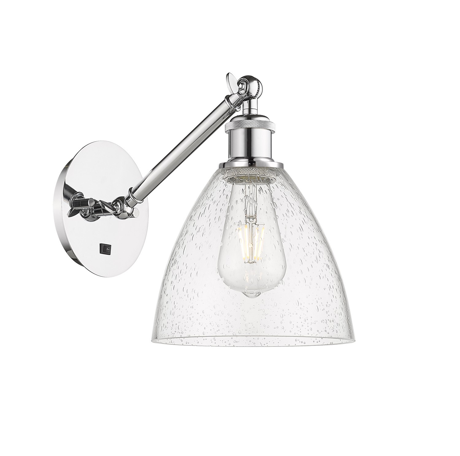 One Light Wall Sconce by Innovations - Ballston Collection, Polished Chrome Finish - 317-1W-PC-GBD-754