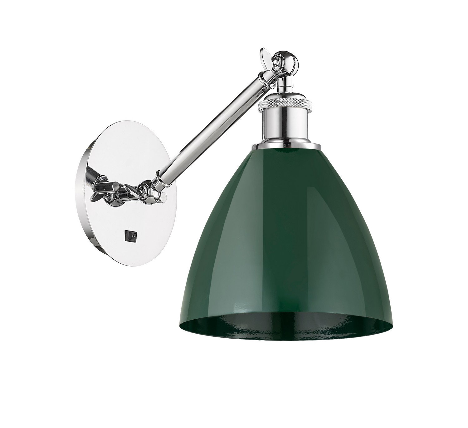 One Light Wall Sconce by Innovations - Ballston Collection, Polished Chrome Finish - 317-1W-PC-MBD-75-GR