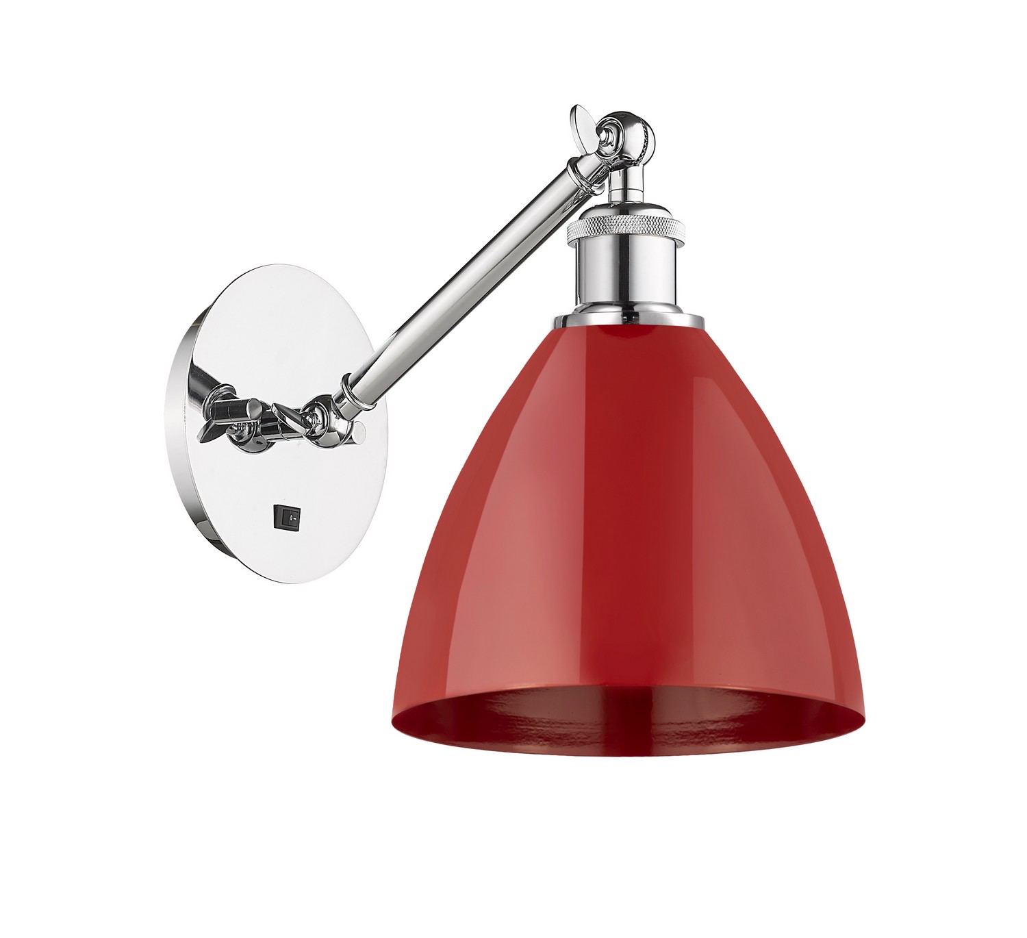 One Light Wall Sconce by Innovations - Ballston Collection, Polished Chrome Finish - 317-1W-PC-MBD-75-RD