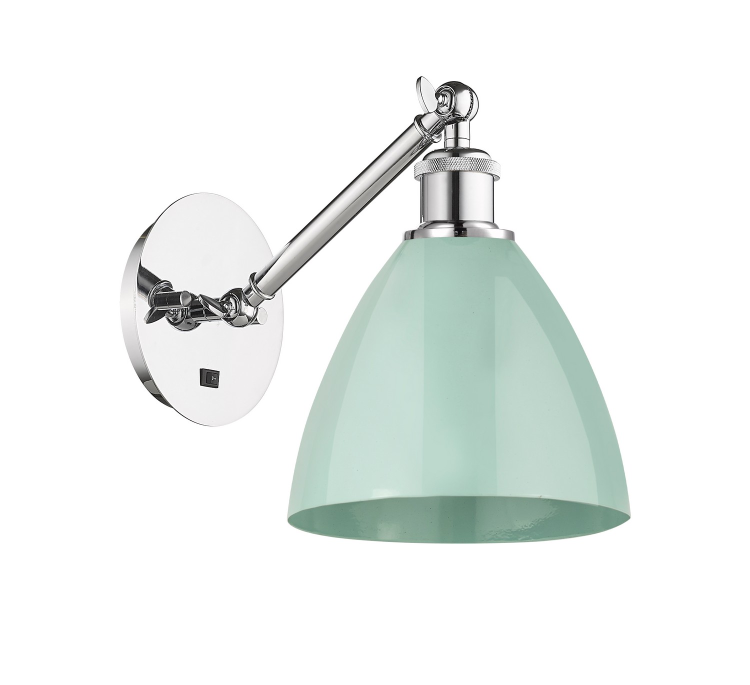 One Light Wall Sconce by Innovations - Ballston Collection, Polished Chrome Finish - 317-1W-PC-MBD-75-SF