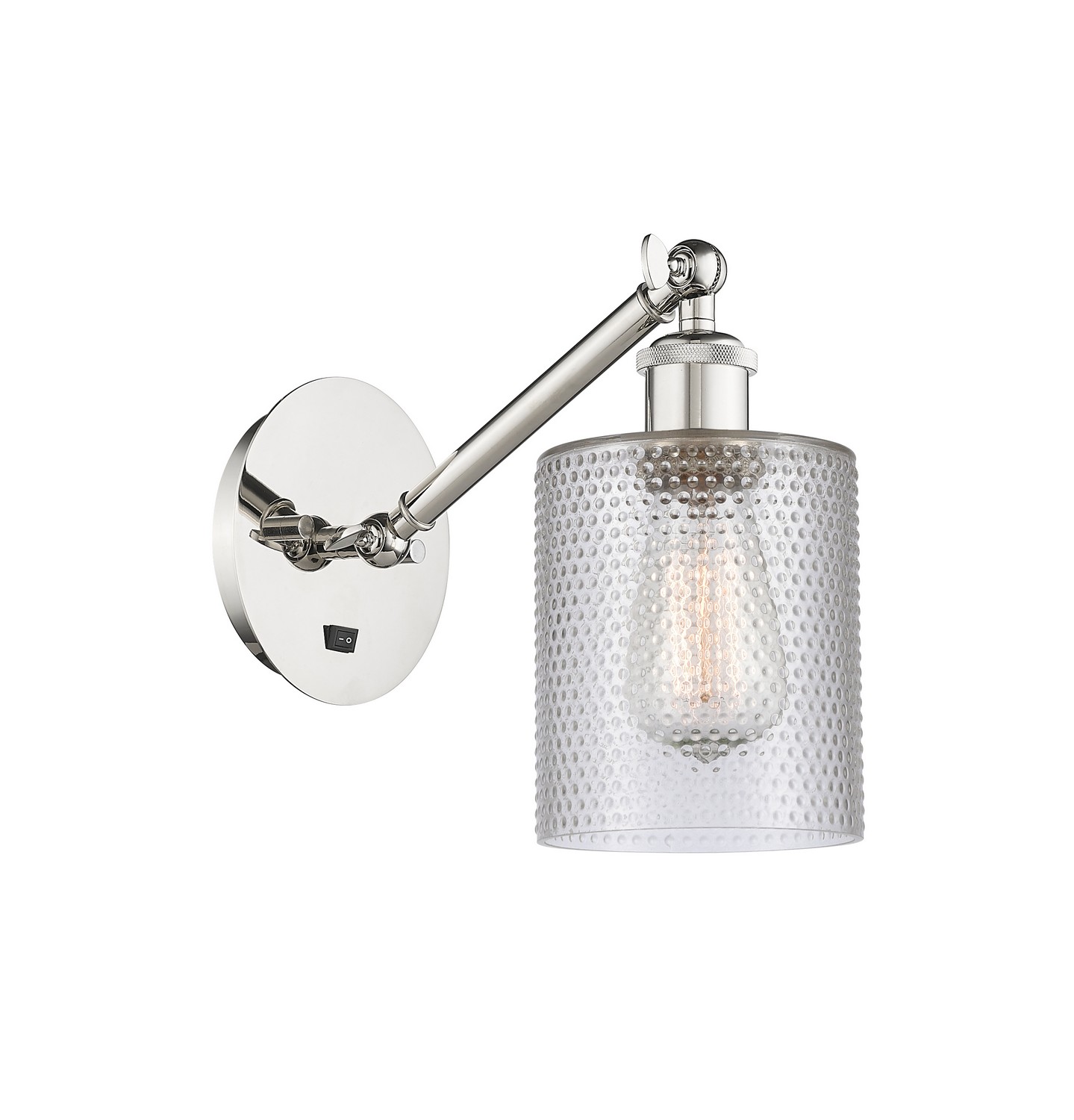 One Light Wall Sconce by Innovations - Ballston Collection, Polished Nickel Finish - 317-1W-PN-G112