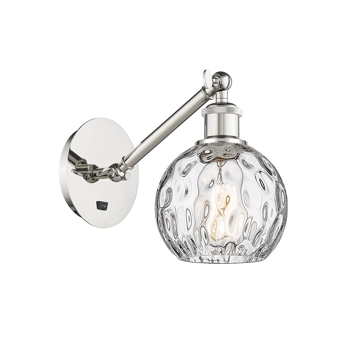 LED Wall Sconce by Innovations - Ballston Collection, Polished Nickel Finish - 317-1W-PN-G1215-6-LED
