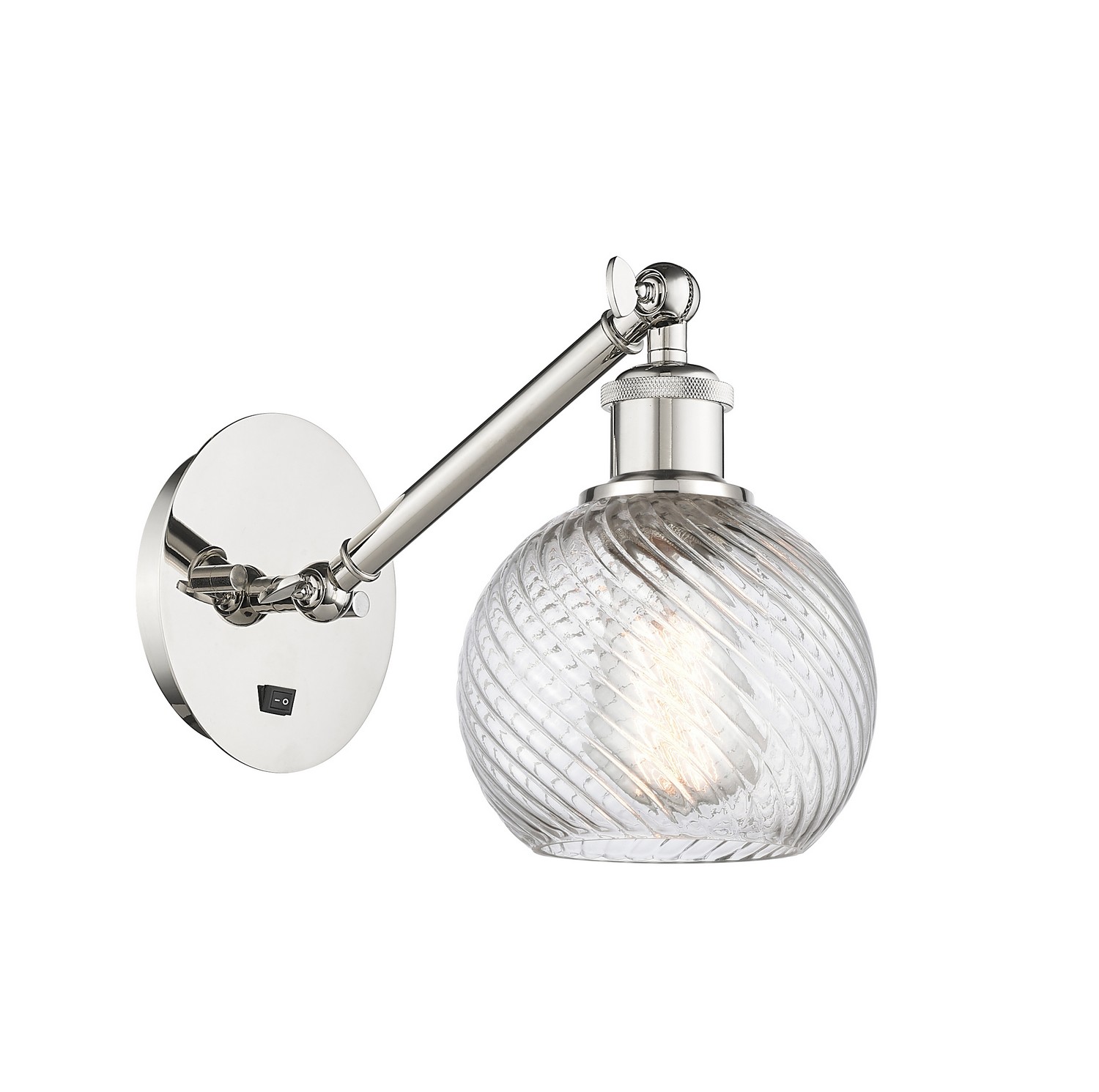 LED Wall Sconce by Innovations - Ballston Collection, Polished Nickel Finish - 317-1W-PN-G121-6-LED