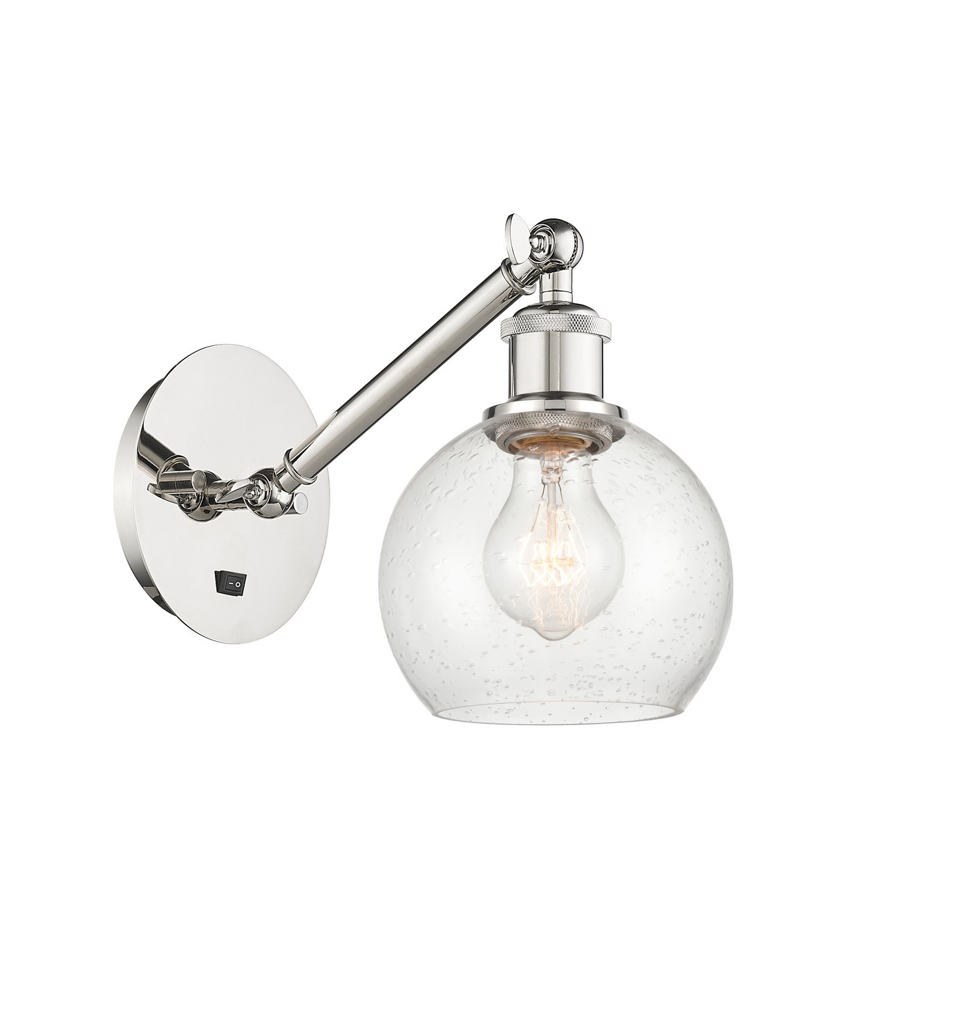 LED Wall Sconce by Innovations - Ballston Collection, Polished Nickel Finish - 317-1W-PN-G124-6-LED