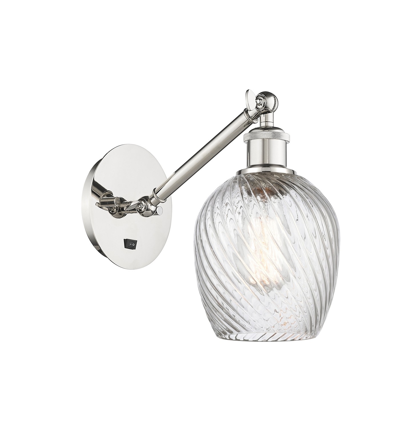 One Light Wall Sconce by Innovations - Ballston Collection, Polished Nickel Finish - 317-1W-PN-G292