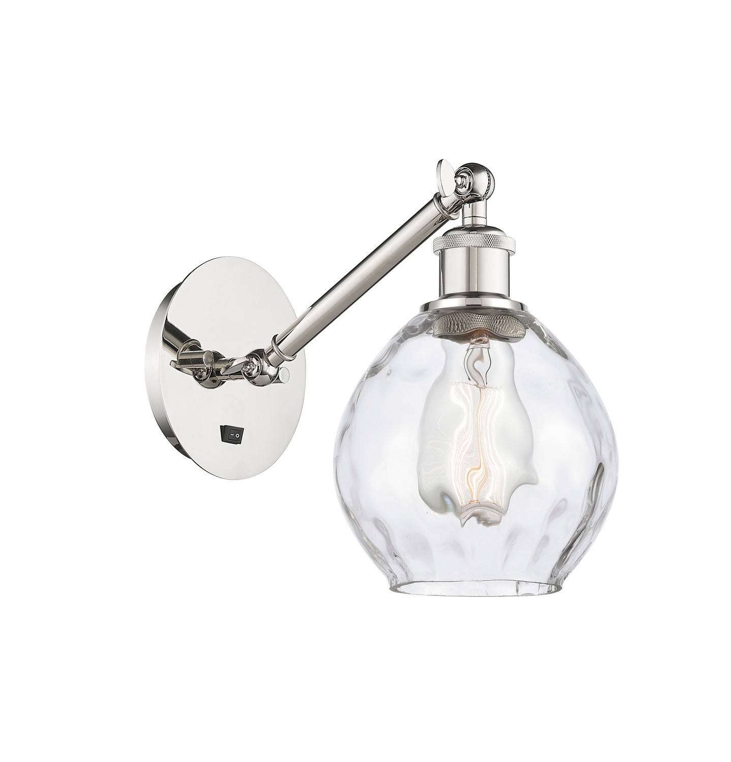 One Light Wall Sconce by Innovations - Ballston Collection, Polished Nickel Finish - 317-1W-PN-G362