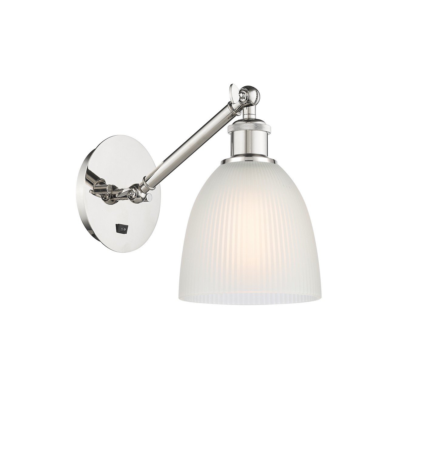 One Light Wall Sconce by Innovations - Ballston Collection, Polished Nickel Finish - 317-1W-PN-G381