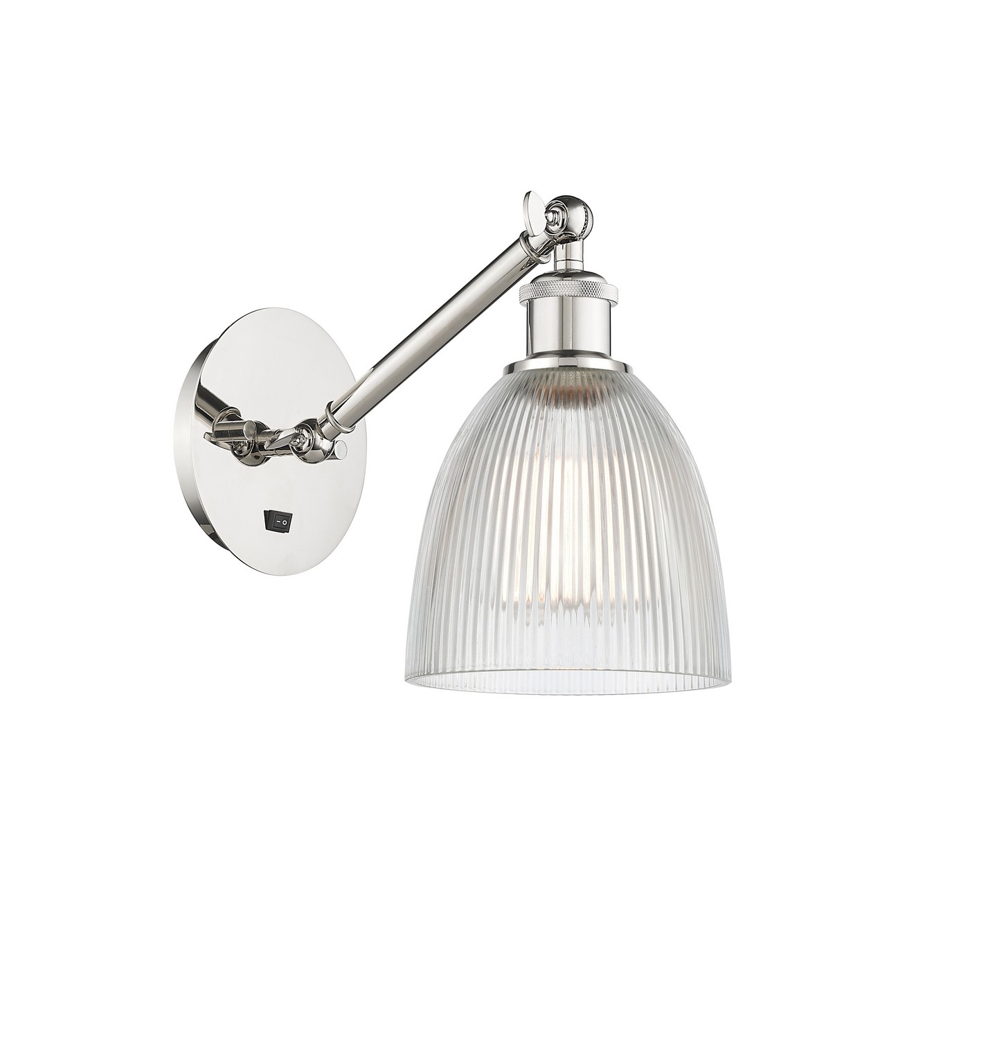 LED Wall Sconce by Innovations - Ballston Collection, Polished Nickel Finish - 317-1W-PN-G382-LED