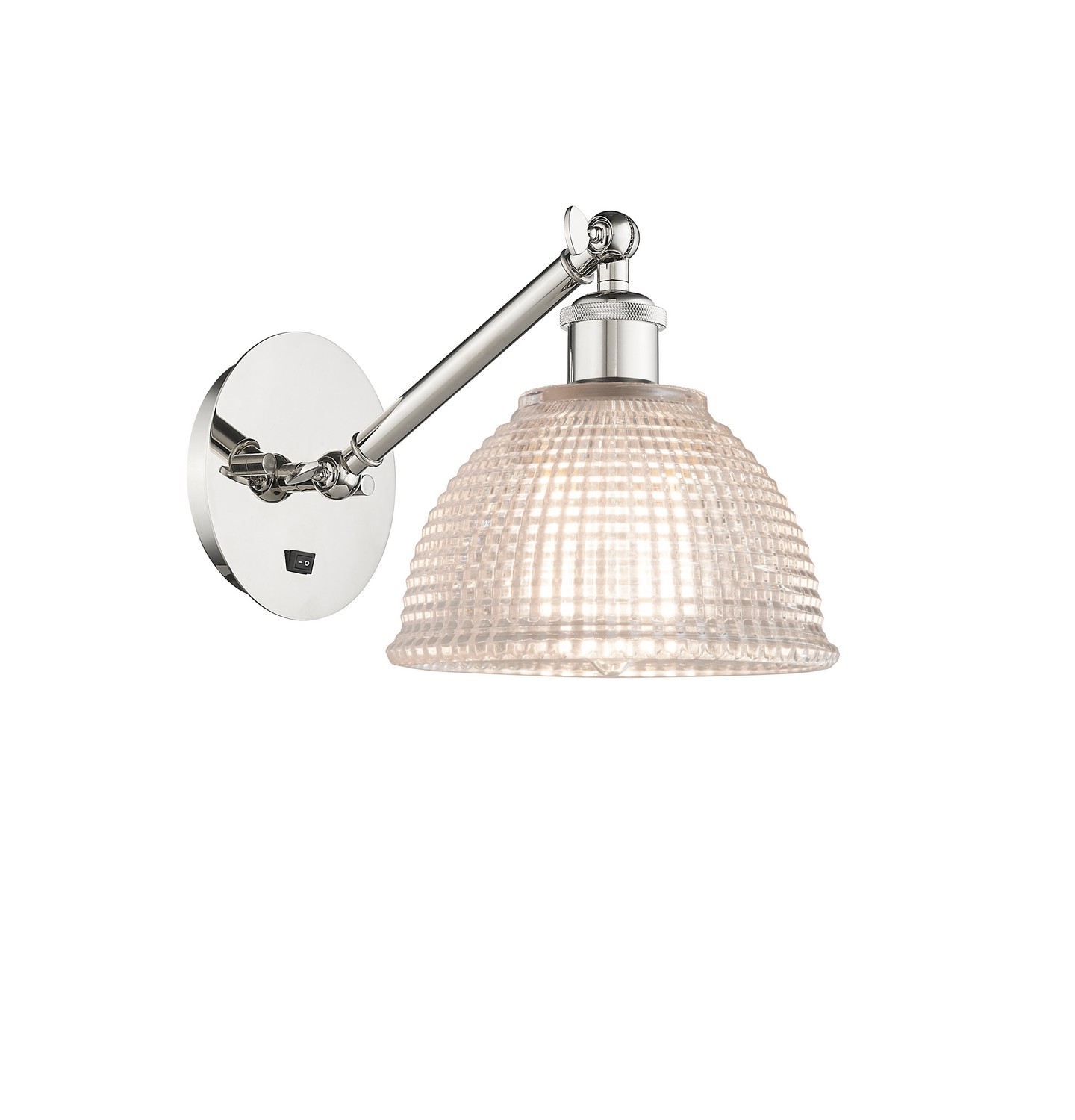 One Light Wall Sconce by Innovations - Ballston Collection, Polished Nickel Finish - 317-1W-PN-G422